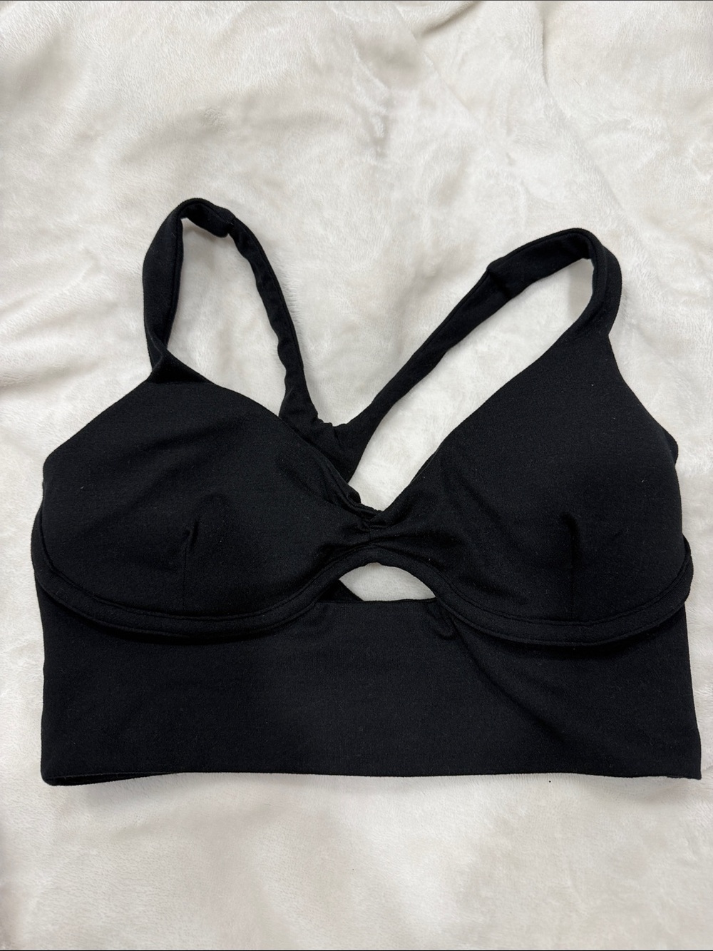 Bombshell Sportswear Black Racerback Padded Bralette